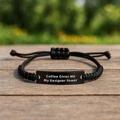 Designer Rope Braceltes Gifts From Friends for Birthday Inspirational Coffee Lovers - Victory Thru Vision