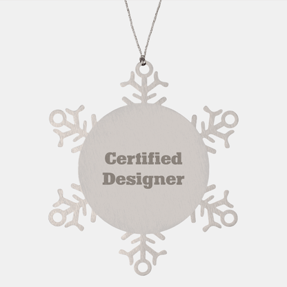 Designer Snowflake Ornament Gifts from Friends for Christmas, Funny Quote Inside, Shatterproof, Durable, and Safe - Victory Thru Vision 