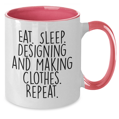 Designing and Making Clothes Enthusiasts, Eat. Sleep. Designing And Making Clothes. Repeat., Funny Graduation Gifts for Designing and Making Clothes Lovers from Family and Friends - Victory Thru Vision