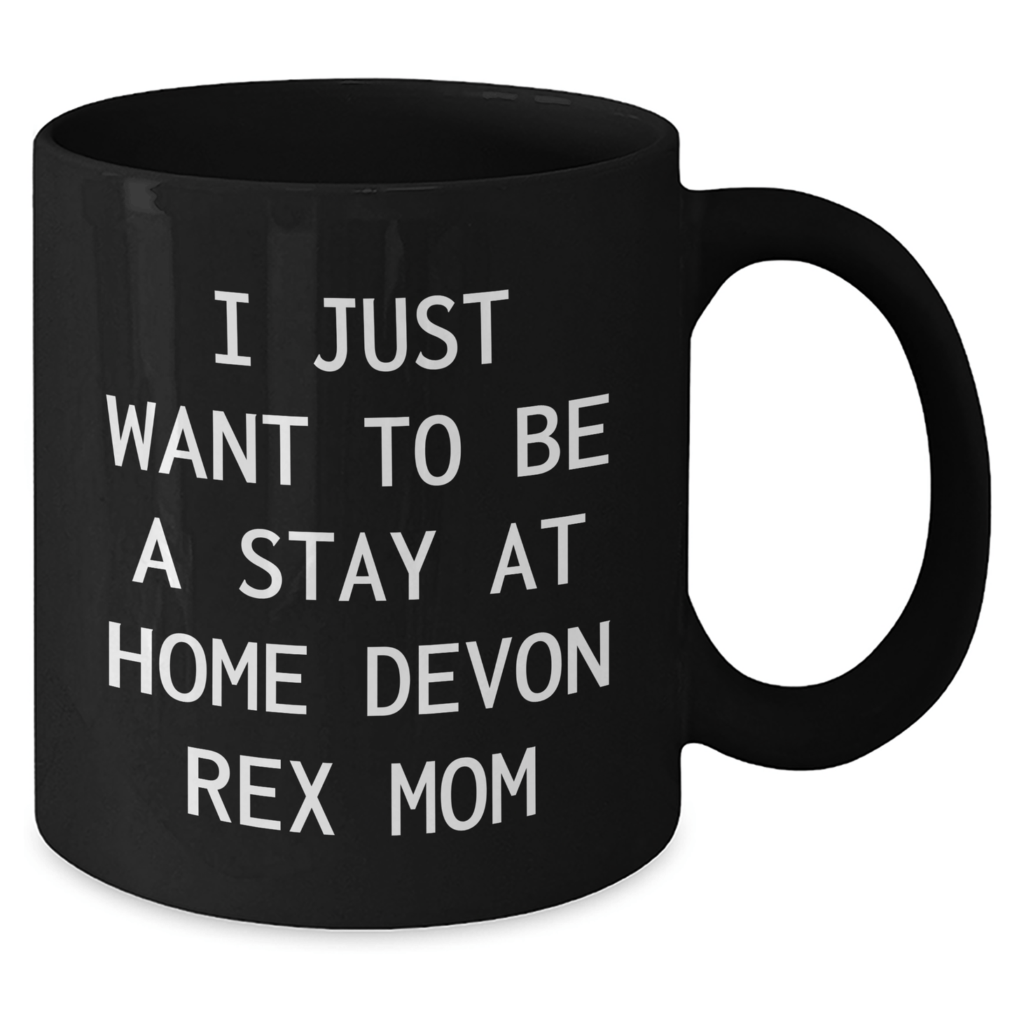 Devon Rex Cat Mom's Funny Black Coffee Mugs - Gifts from Men to Devon Rex Cat Enthusiasts - Unique Father's Day Unique Gifts - Victory Thru Vision 