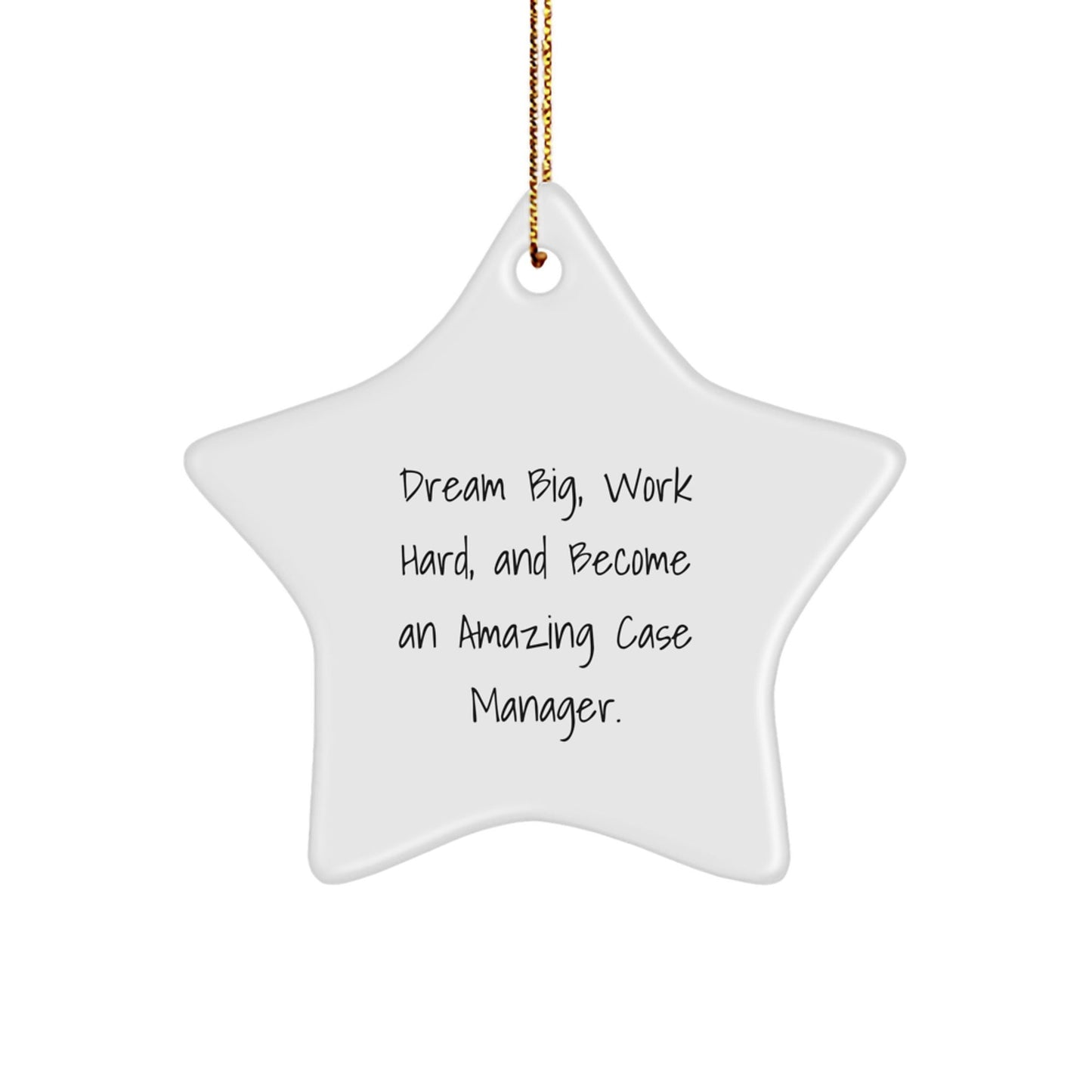 Dream Big Case Manager Star Ornament, Gifts from Friends and Family, Perfect for Christmas - Victory Thru Vision
