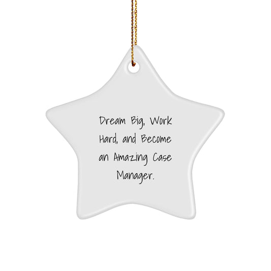 Dream Big Case Manager Star Ornament, Gifts from Friends and Family, Perfect for Christmas - Victory Thru Vision