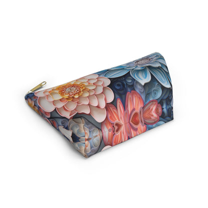 Echeveria Succulent Plant Organizer Case, Makeup Bag, Travel Storage, Floral Toiletry Pouch, Gift for Plant Lovers, Accessory Pouch - Victory Thru Vision 
