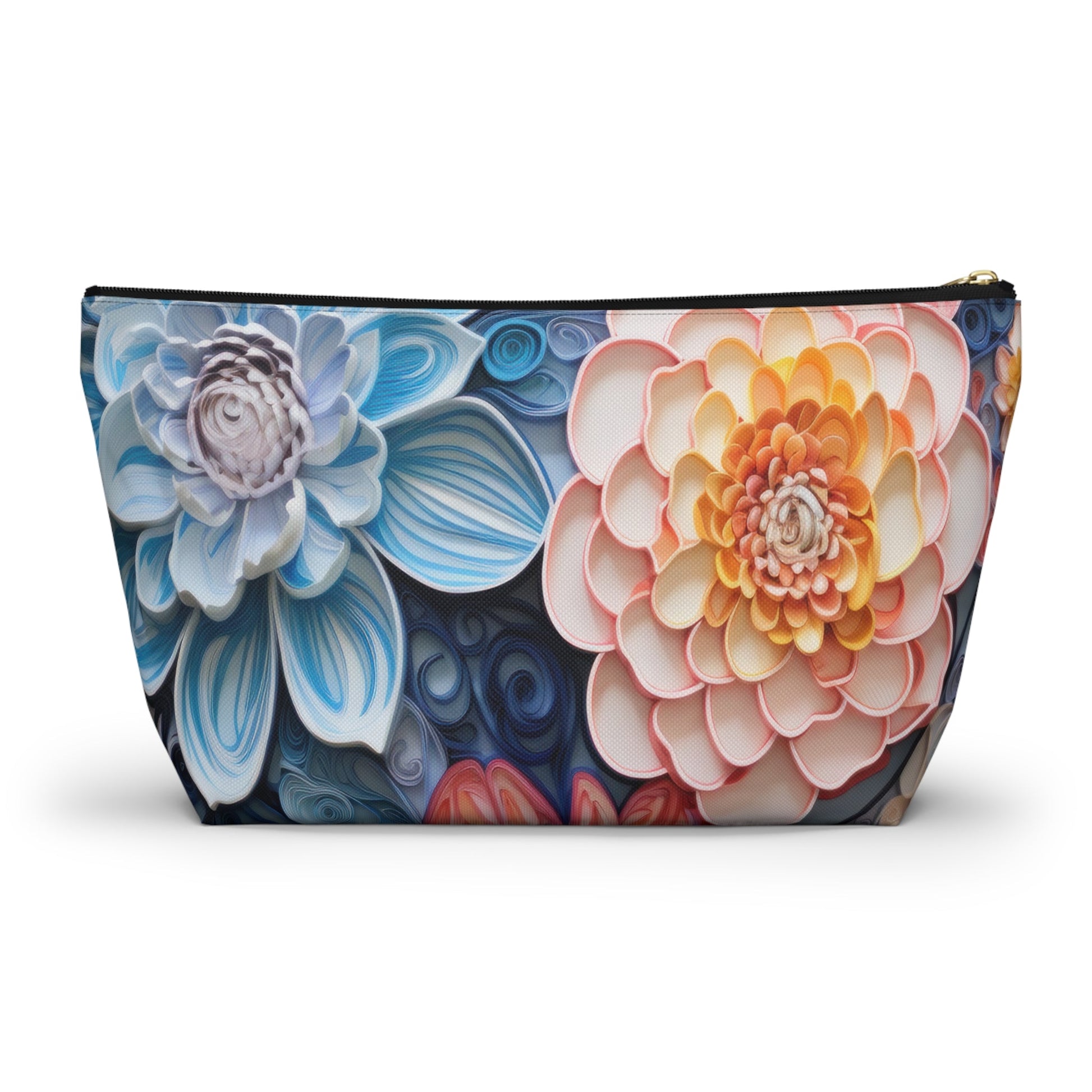 Echeveria Succulent Plant Organizer Case, Makeup Bag, Travel Storage, Floral Toiletry Pouch, Gift for Plant Lovers, Accessory Pouch - Victory Thru Vision 