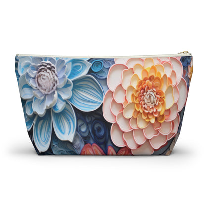 Echeveria Succulent Plant Organizer Case, Makeup Bag, Travel Storage, Floral Toiletry Pouch, Gift for Plant Lovers, Accessory Pouch - Victory Thru Vision 
