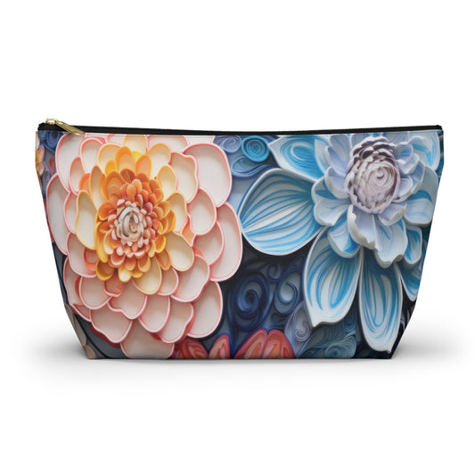 Echeveria Succulent Plant Organizer Case, Makeup Bag, Travel Storage, Floral Toiletry Pouch, Gift for Plant Lovers, Accessory Pouch - Victory Thru Vision 