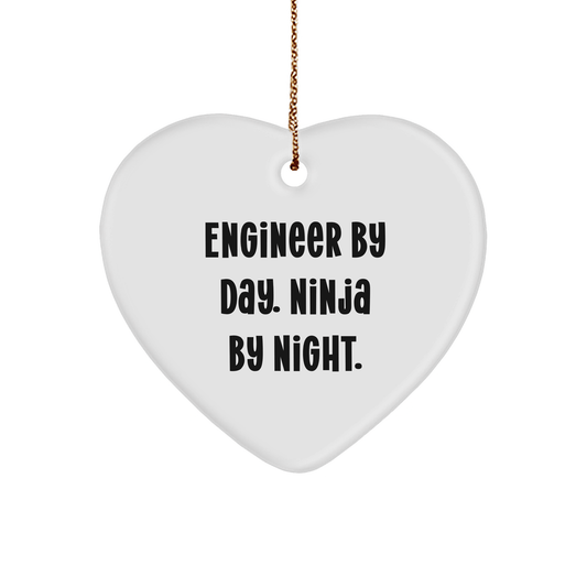 Engineer Gifts from Men to Engineer Friends and Coworkers - Heart Ornament for Christmas - Victory Thru Vision 