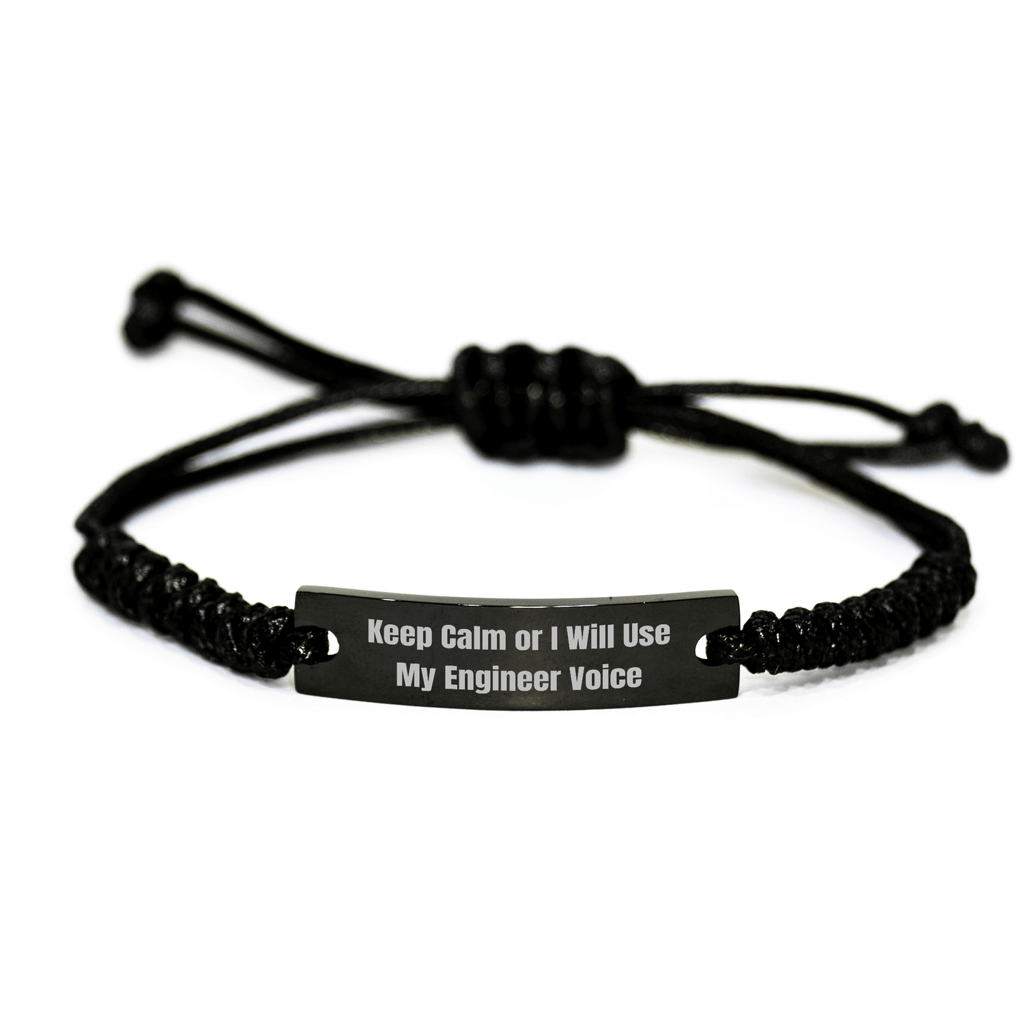 Engineer Graduation Gifts from Friends, Unique 'Keep Calm Or I Will Use My Engineer Voice' Rope Bracelet for Engineers, Men, Women, Coworkers, Family - Victory Thru Vision