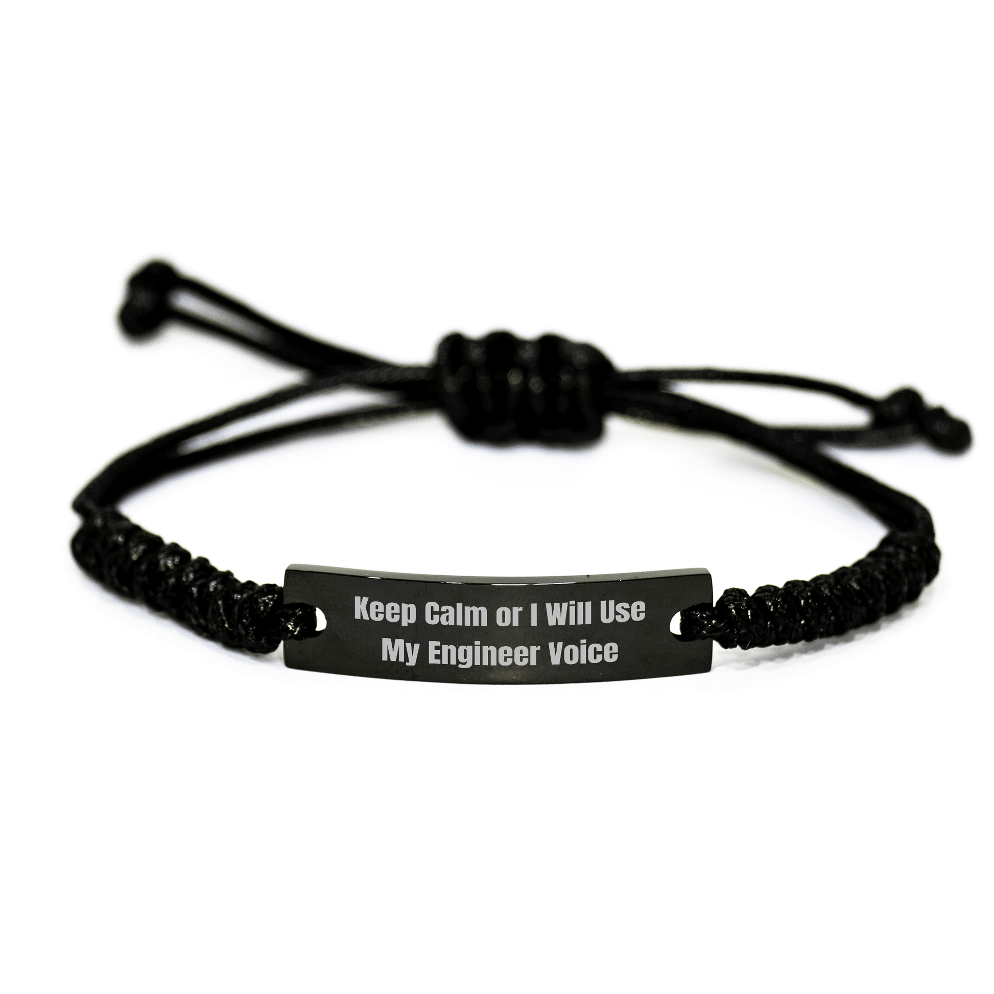 Engineer Graduation Gifts from Friends, Unique 'Keep Calm Or I Will Use My Engineer Voice' Rope Bracelet for Engineers, Men, Women, Coworkers, Family - Victory Thru Vision