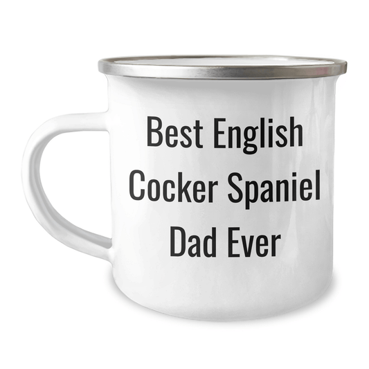 English Cocker Spaniel Dog Dad Ever Funny Camping Mug Gifts from Friends for Father's Day - Victory Thru Vision 