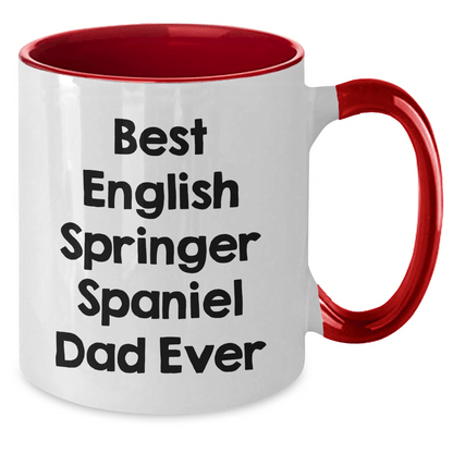 English Springer Spaniel Dad Ever Funny Coffee Mug Gifts from Family for Father's Day - Victory Thru Vision 