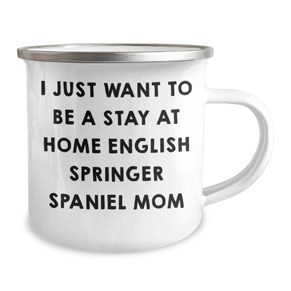 English Springer Spaniel Dog Gifts, Funny Quote Mug for Dad, Camping Mug with Enamel Finish, Gifts from Family to English Springer Spaniel Dog Lovers, Perfect for Father's Day - Victory Thru Vision 
