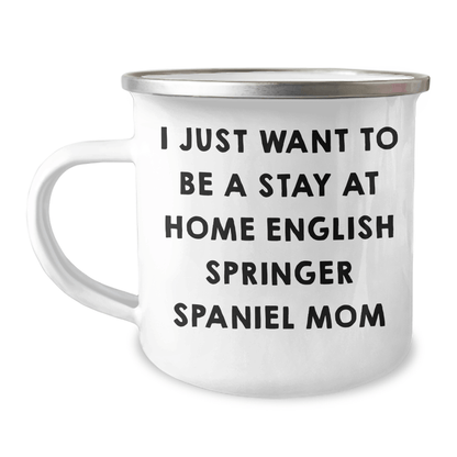 English Springer Spaniel Dog Gifts, Funny Quote Mug for Dad, Camping Mug with Enamel Finish, Gifts from Family to English Springer Spaniel Dog Lovers, Perfect for Father's Day - Victory Thru Vision 
