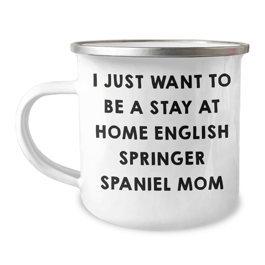 English Springer Spaniel Dog Gifts, Funny Quote Mug for Dad, Camping Mug with Enamel Finish, Gifts from Family to English Springer Spaniel Dog Lovers, Perfect for Father's Day - Victory Thru Vision 