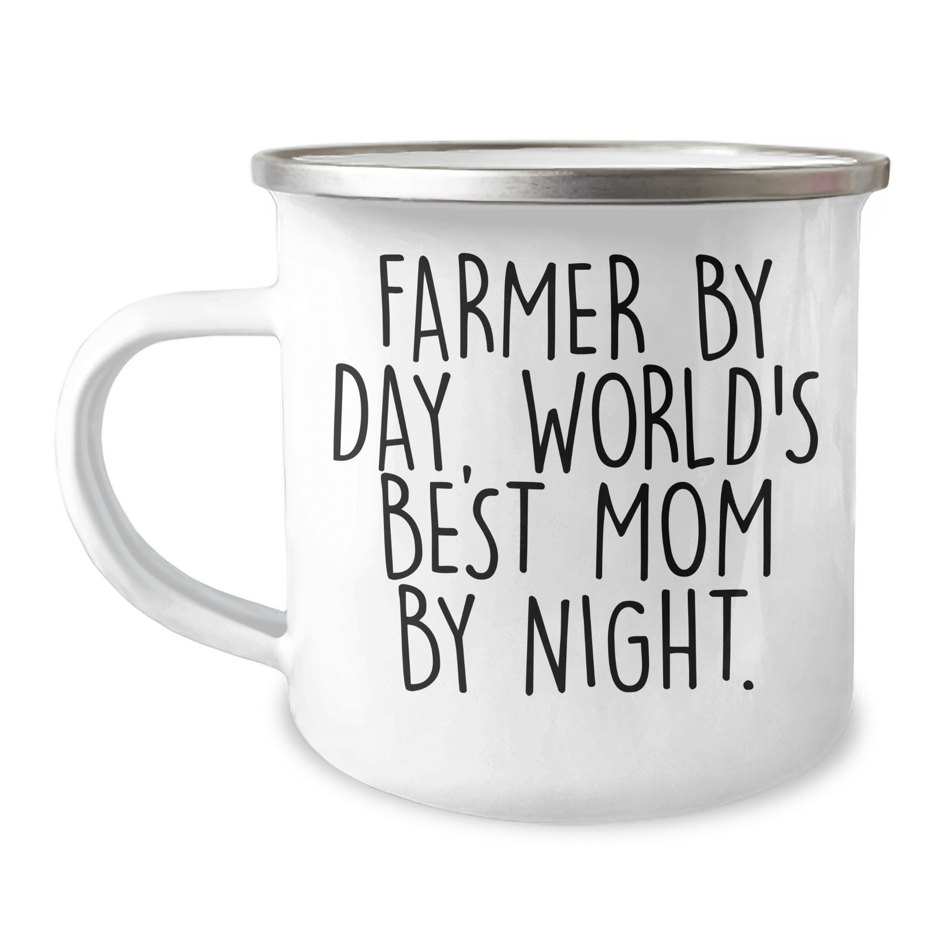 Farmer Gifts from Men to World's Best Mom By Night - Camping Mug for Farmer By Day, Funny Quote, Mother's Day Unique Gifts - Victory Thru Vision 