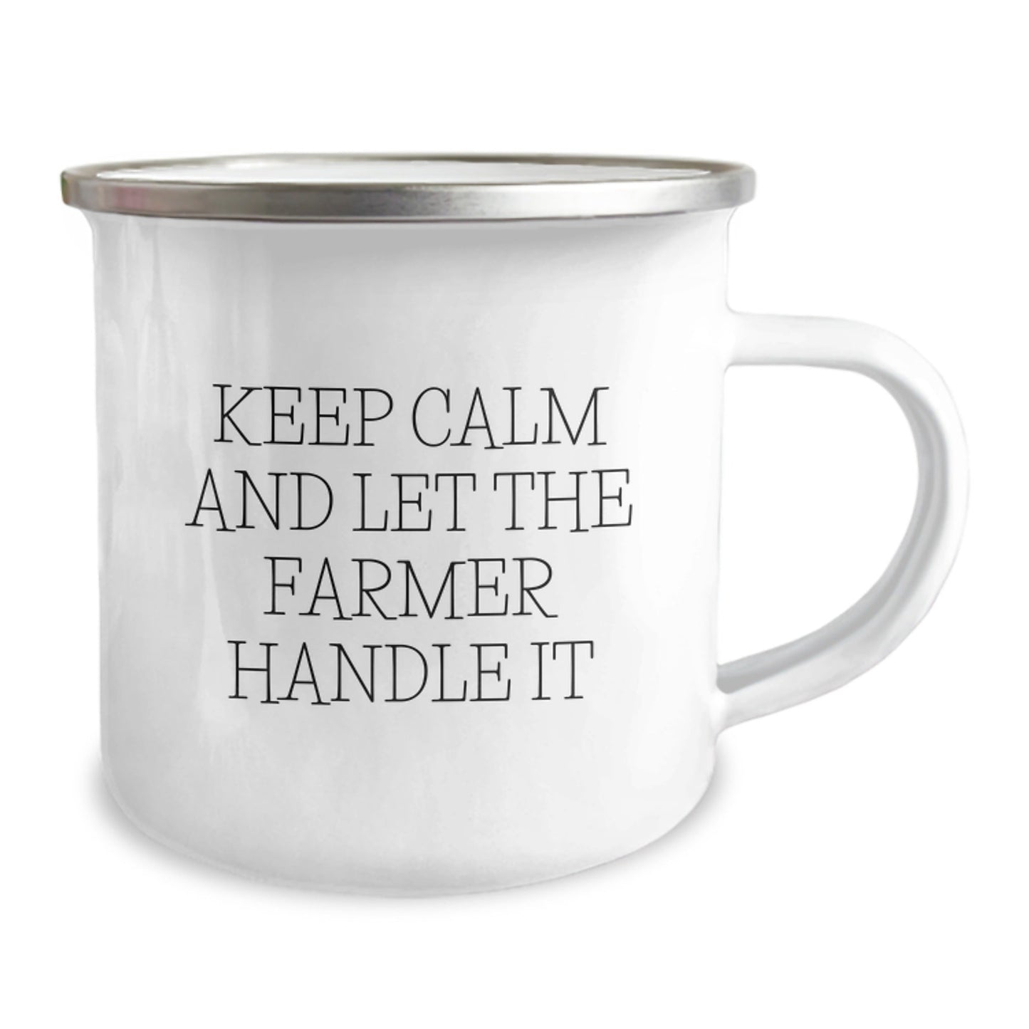 Farmer Gifts, Funny Camping Mugs, Keep Calm and Let the Farmer Handle It, Graduation Unique Gifts from Friends and Family for Farmer Men - Victory Thru Vision