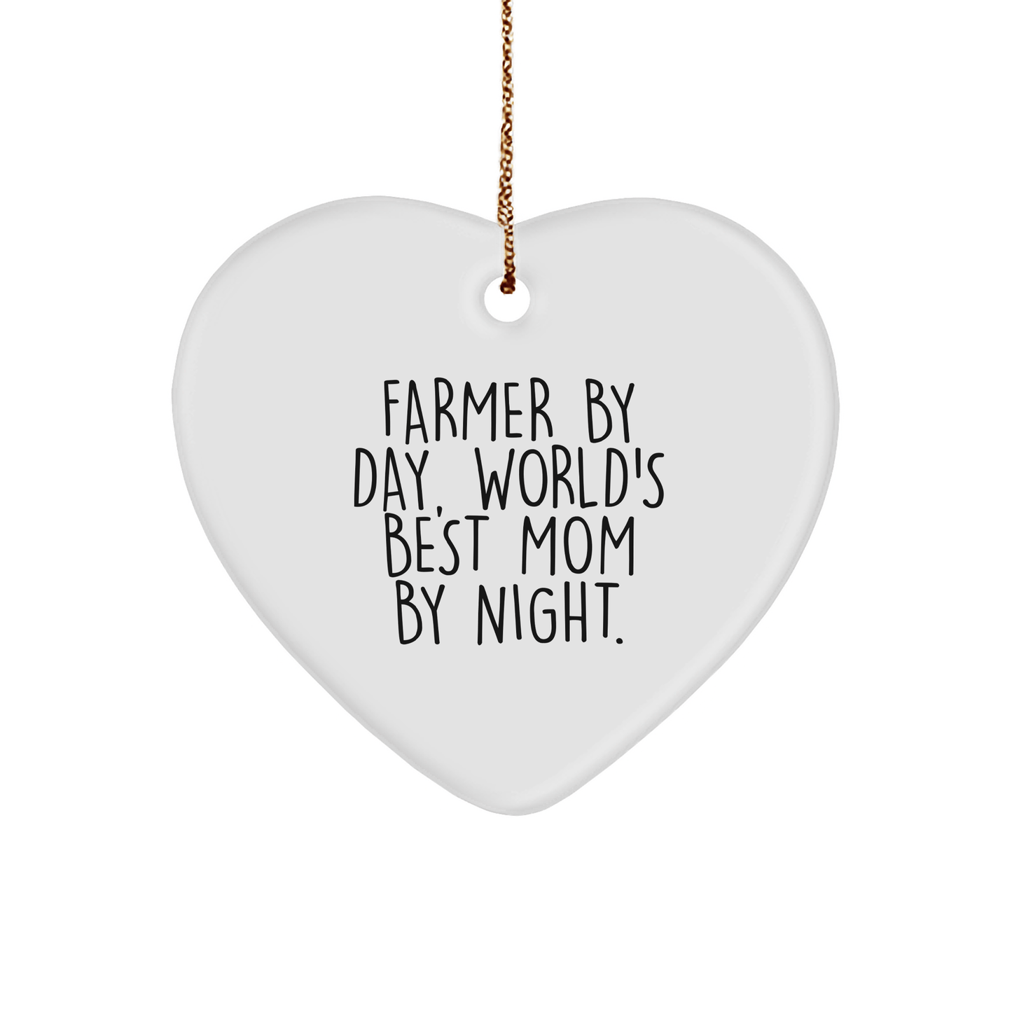 Farmer's Heart Gifts from Family, Gifts for Farmer, 'Farmer By Day, World's Best Mom By Night.' - Victory Thru Vision 