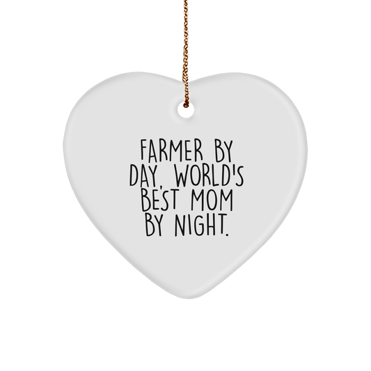 Farmer's Heart Gifts from Family, Gifts for Farmer, 'Farmer By Day, World's Best Mom By Night.' - Victory Thru Vision 