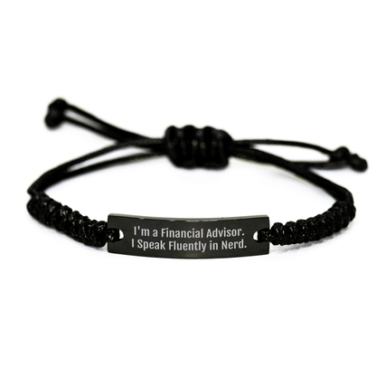 Financial Advisor Gifts, Funny Quote Rope Bracelet, Gifts from Men to Financial Advisor, Graduation Unique Gifts - Victory Thru Vision