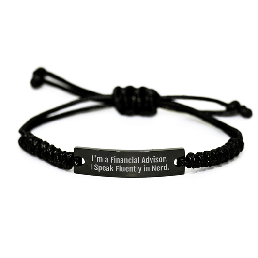 Financial Advisor Gifts, Funny Quote Rope Bracelet, Gifts from Men to Financial Advisor, Graduation Unique Gifts - Victory Thru Vision