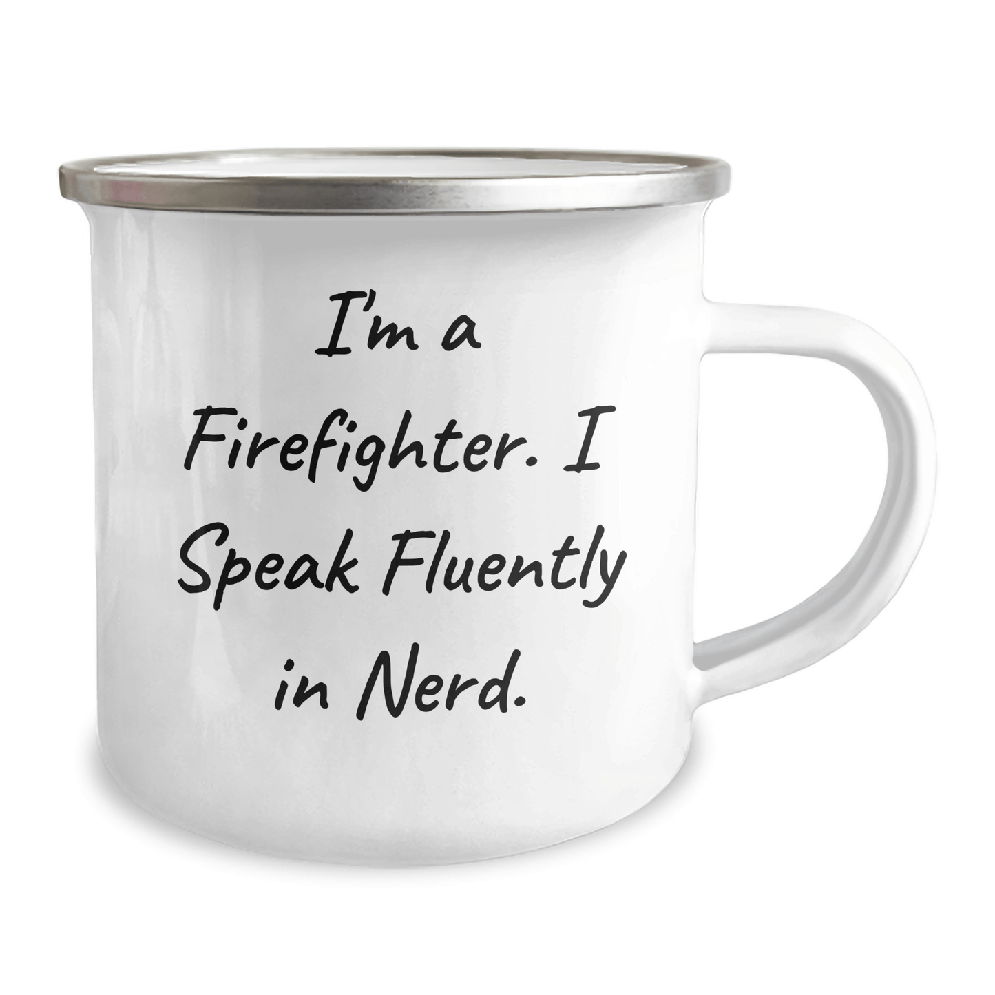 Firefighter Humor Gifts from Friends for Firefighter Graduation Ceremony - Funny Camping Mug - Victory Thru Vision