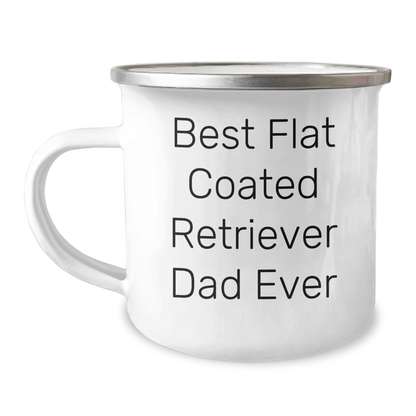 Flat Coated Retriever Dog Dad Ever Funny Camping Mug Gifts from Men for Father's Day - Victory Thru Vision 