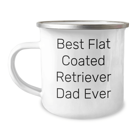 Flat Coated Retriever Dog Dad Ever Funny Camping Mug Gifts from Men for Father's Day - Victory Thru Vision 