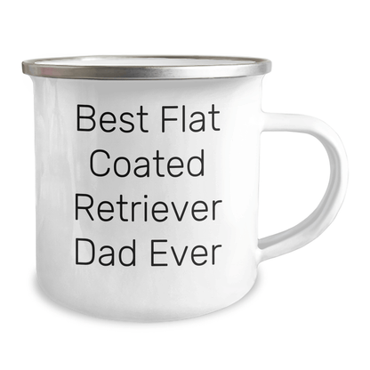 Flat Coated Retriever Dog Dad Ever Funny Camping Mug Gifts from Men for Father's Day - Victory Thru Vision 