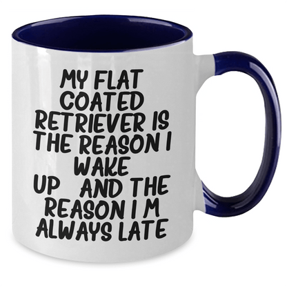 Flat Coated Retriever Dog Gifts, Funny Quote Mugs for Fathers Day, Two Tone Coffee Mugs from Friends, Gifts from Women, Gifts for Men - Victory Thru Vision 