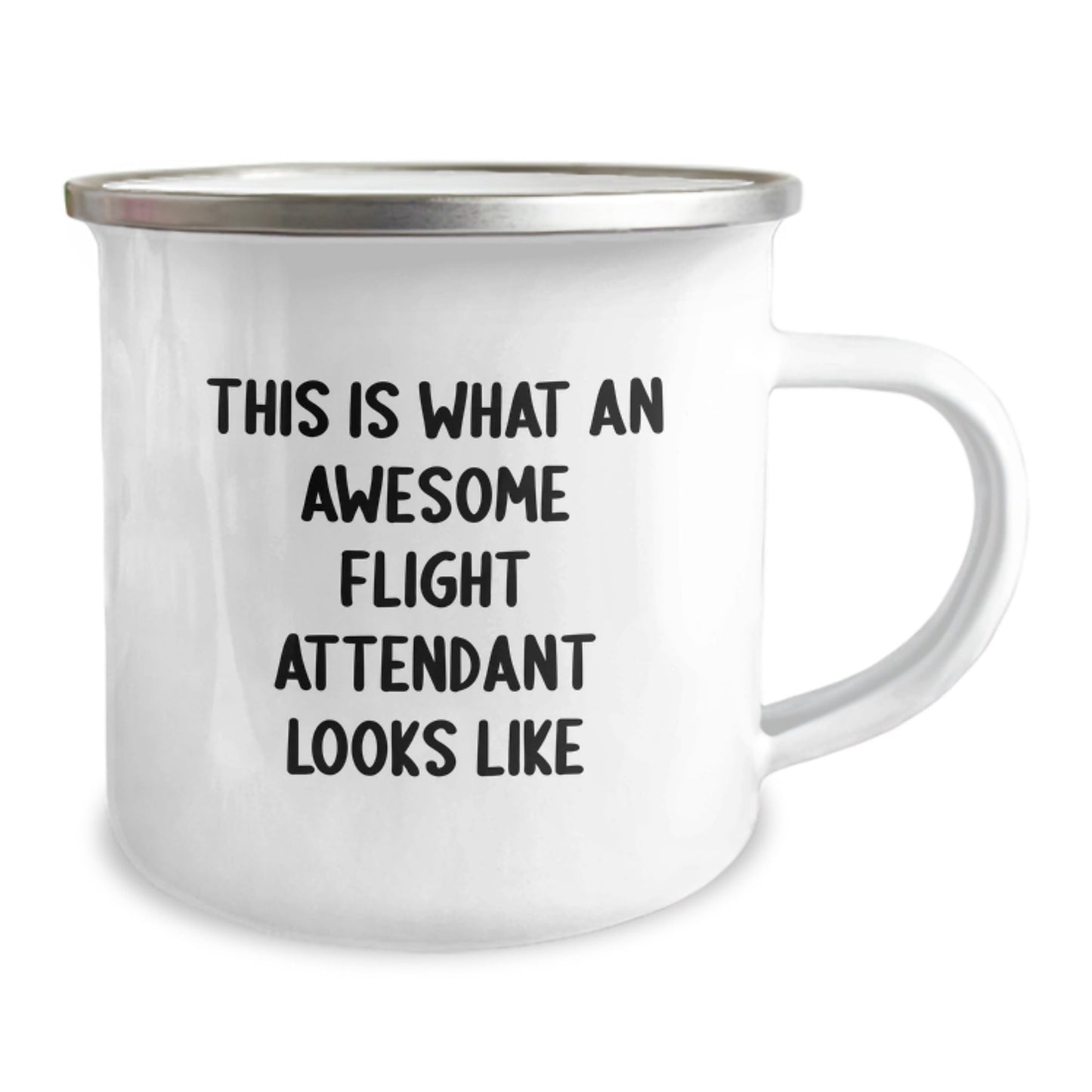 Flight Attendant Gifts from Friends, Family, Coworkers - Funny Camping Mug for Graduation - 'This Is What An Awesome Flight Attendant Looks Like' Quote - Victory Thru Vision