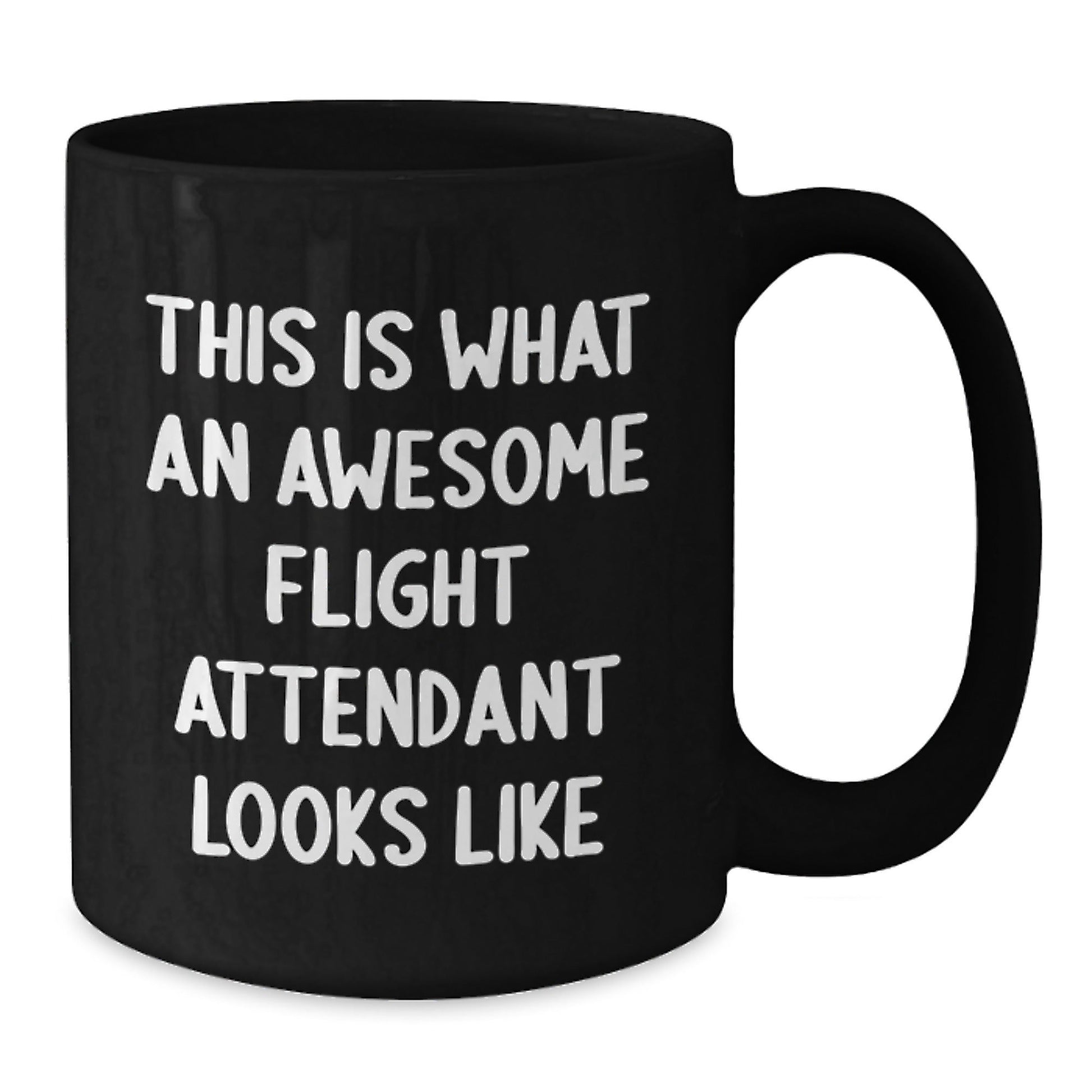 Flight Attendant Gifts from Friends - Inspirational Quotes Black Coffee Mugs for Flight Attendant, Funny Graduation Unique Gifts - Victory Thru Vision
