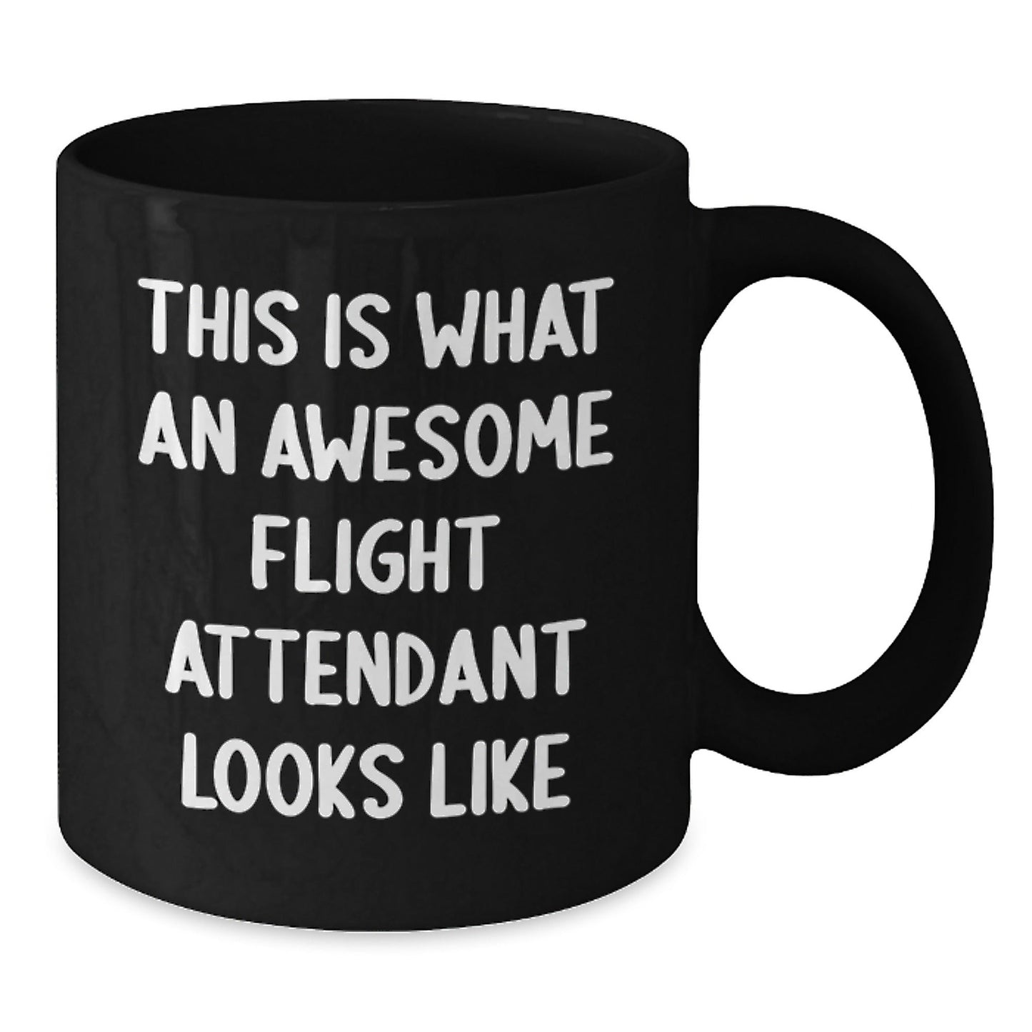 Flight Attendant Gifts from Friends - Inspirational Quotes Black Coffee Mugs for Flight Attendant, Funny Graduation Unique Gifts - Victory Thru Vision
