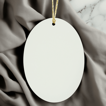 Flight Attendant Gifts from Friends to Flight Attendants, Oval Ornament for Christmas, 'Flight Attendant By Day. Ninja By Night.' Quote, White Oval Ornament for Men or Women - Victory Thru Vision 