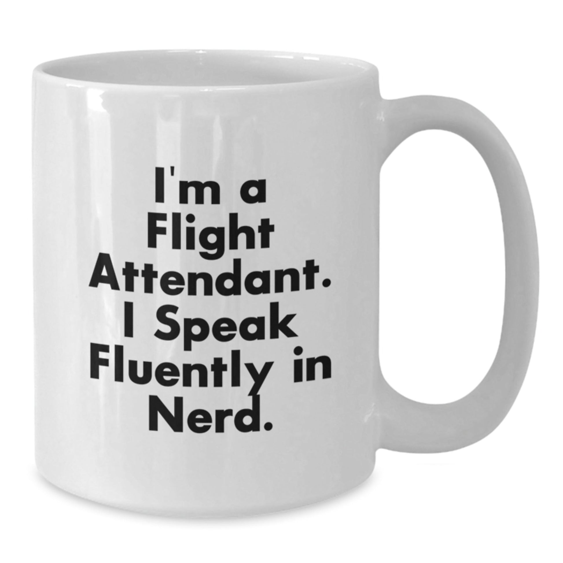 Flight Attendant Gifts, Funny Quote, White Coffee Mug, Birthday Unique Presents from Family - Victory Thru Vision