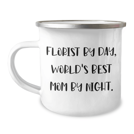 Florist's Favorite Camping Mug, Funny Quote Gifts from Family to Florist, Father's Day Unique Gifts - Victory Thru Vision 