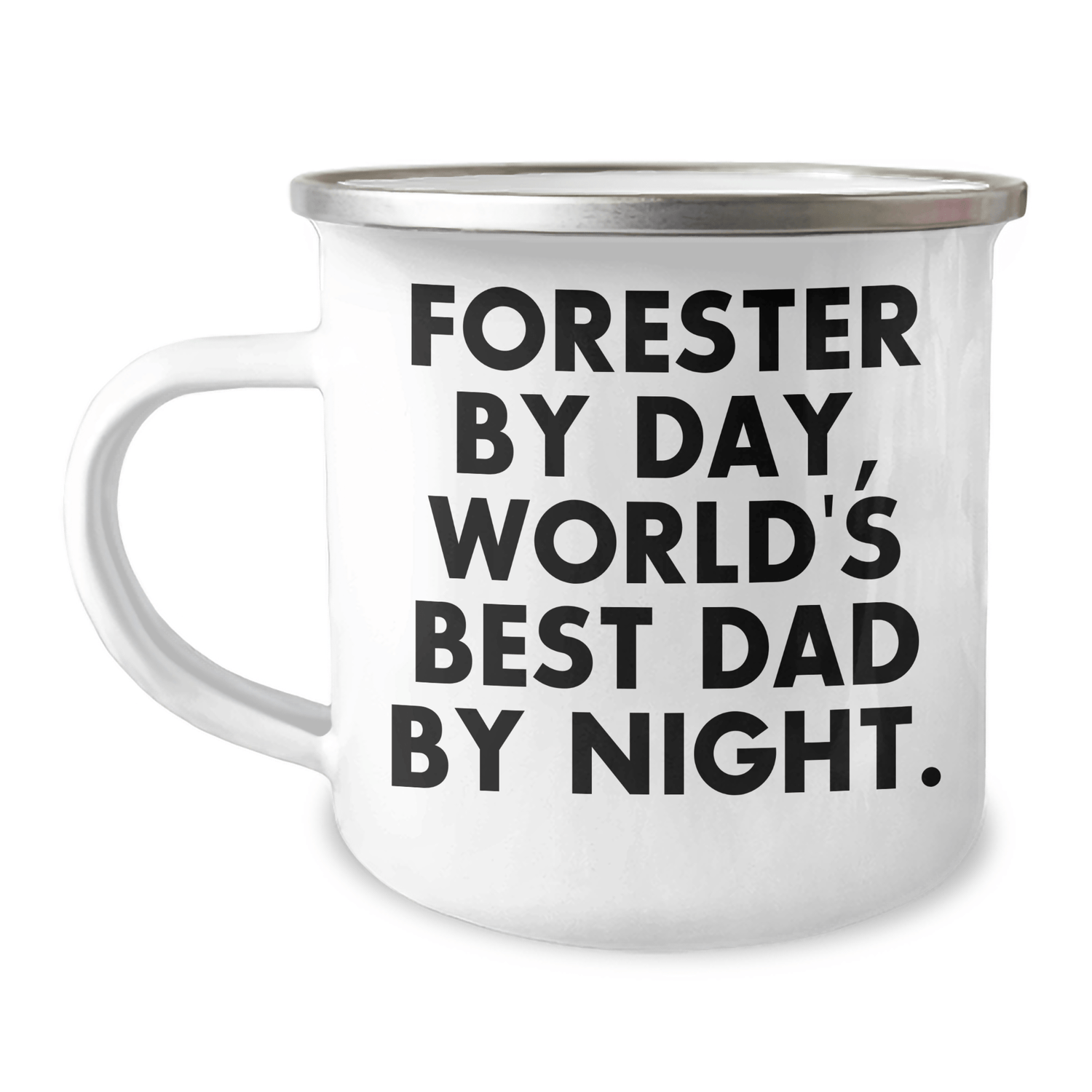 Forester Gifts - Funny Camping Mug, Forester By Day, World's Best Dad By Night. Gifts from Family, Perfect for Father's Day - Victory Thru Vision 