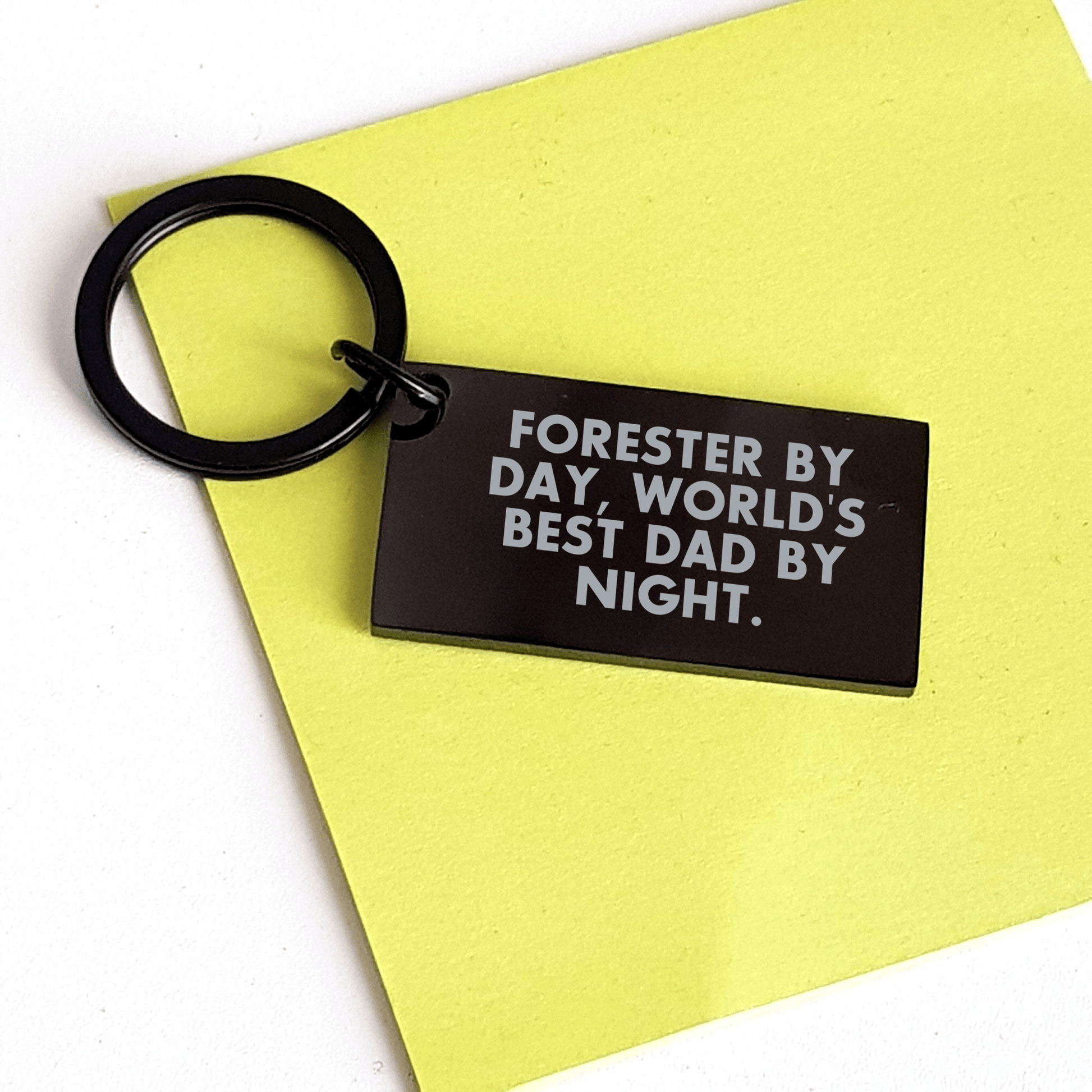 Forester Keychain, Funny Quote Gifts from Men for Forester, Unique Father's Day Unique Gifts for Him - Victory Thru Vision 