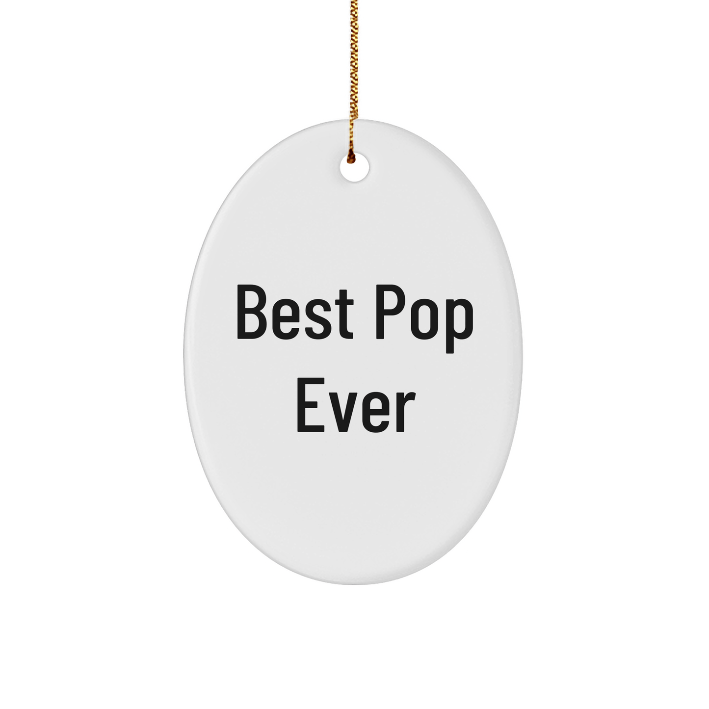 Fun Pop Gifts for Friends from Best Pop Ever Oval Ornament, White, 3.25 inches, Perfect for Christmas - Victory Thru Vision 