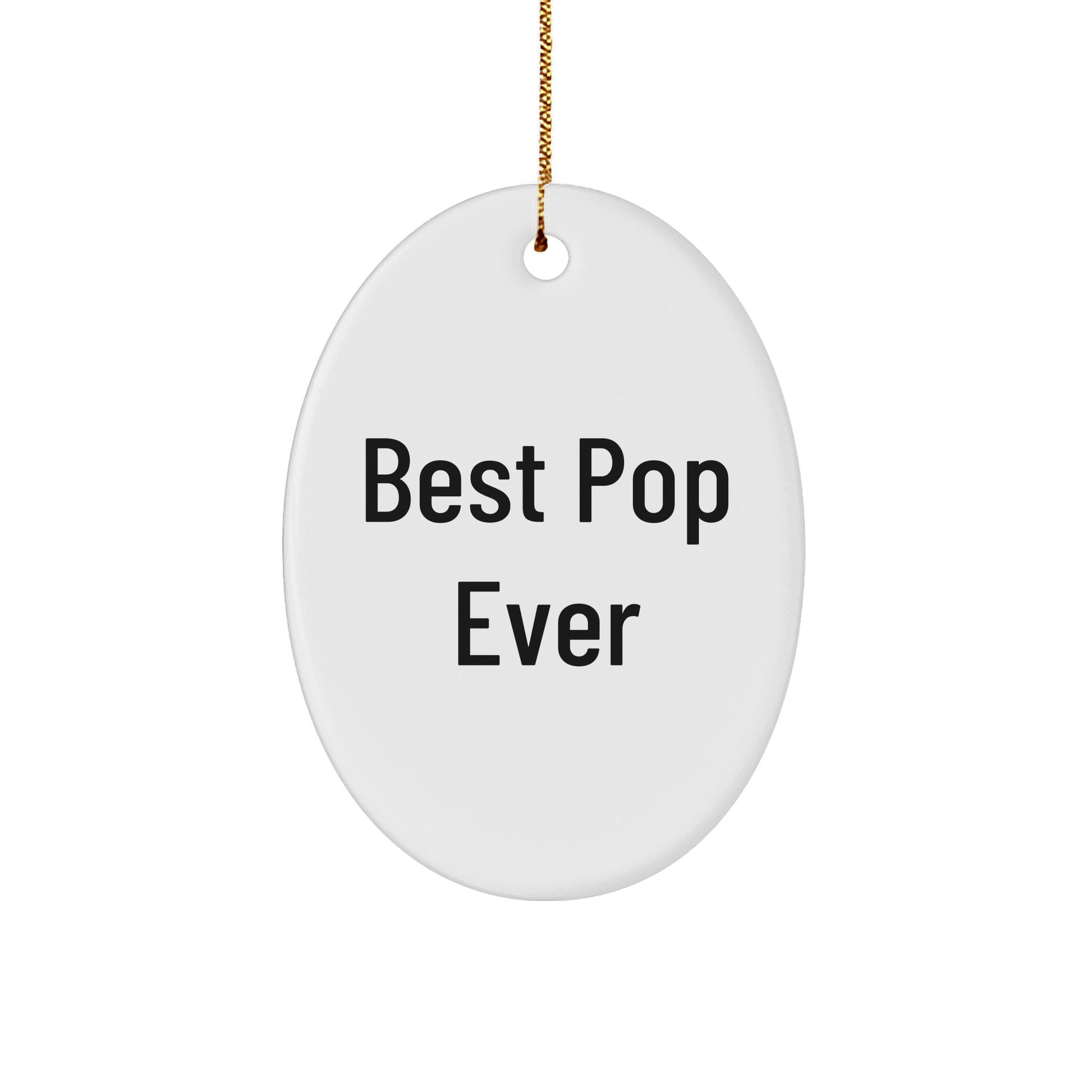 Fun Pop Gifts for Friends from Best Pop Ever Oval Ornament, White, 3.25 inches, Perfect for Christmas - Victory Thru Vision 