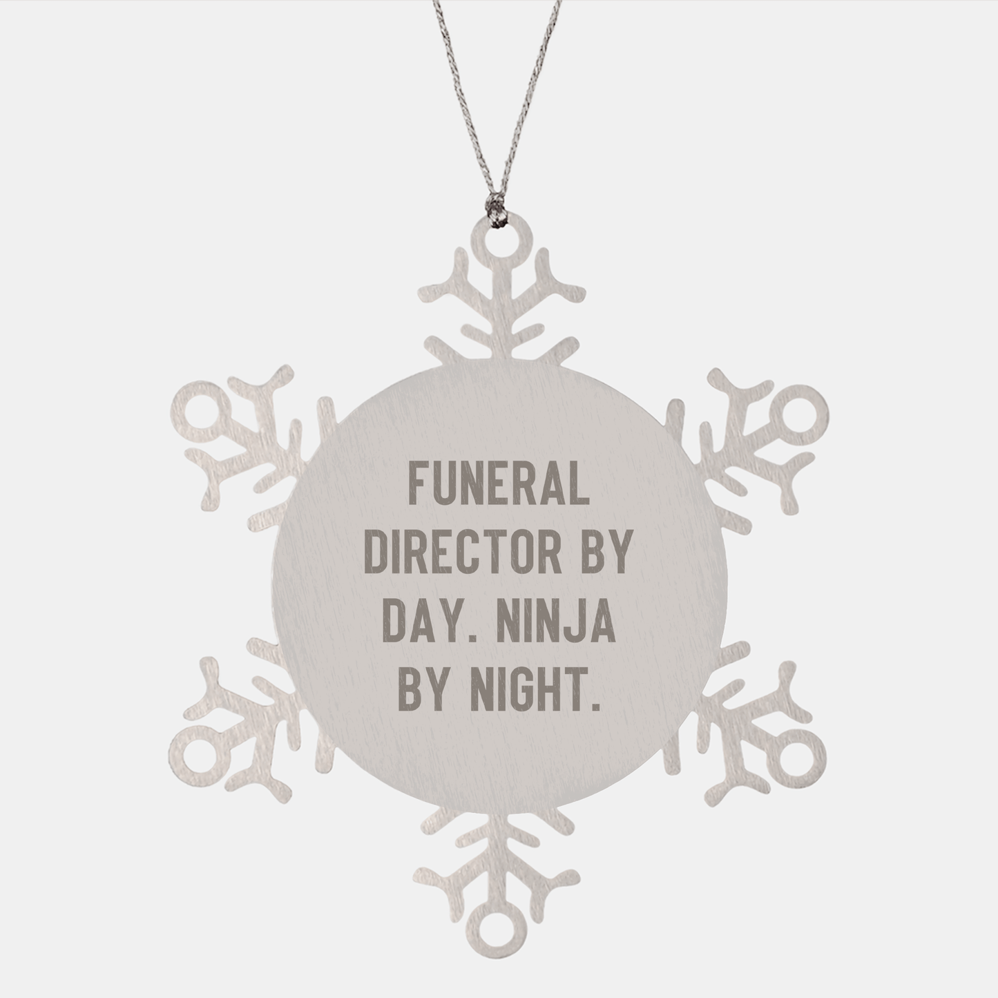 Funeral Director Gifts for Men - Snowflake Ornament by Day, Ninja By Night, Christmas Unique Gifts from Friends and Family - Victory Thru Vision 