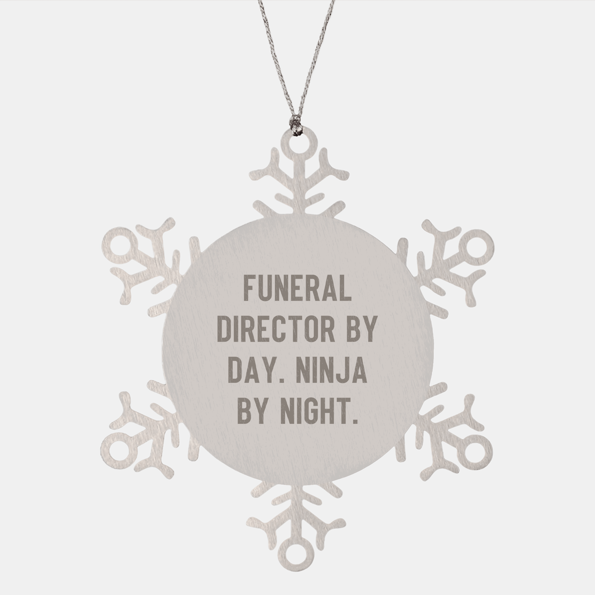 Funeral Director Gifts for Men - Snowflake Ornament by Day, Ninja By Night, Christmas Unique Gifts from Friends and Family - Victory Thru Vision 
