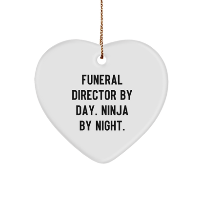 Funeral Director Gifts from Friends, A Heartfelt Christmas Ornament for Funeral Directors By Day. Ninja By Night. - Victory Thru Vision 