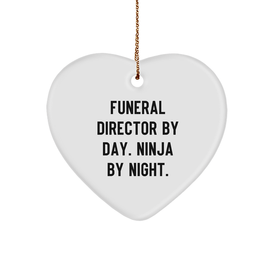 Funeral Director Gifts from Friends, A Heartfelt Christmas Ornament for Funeral Directors By Day. Ninja By Night. - Victory Thru Vision 