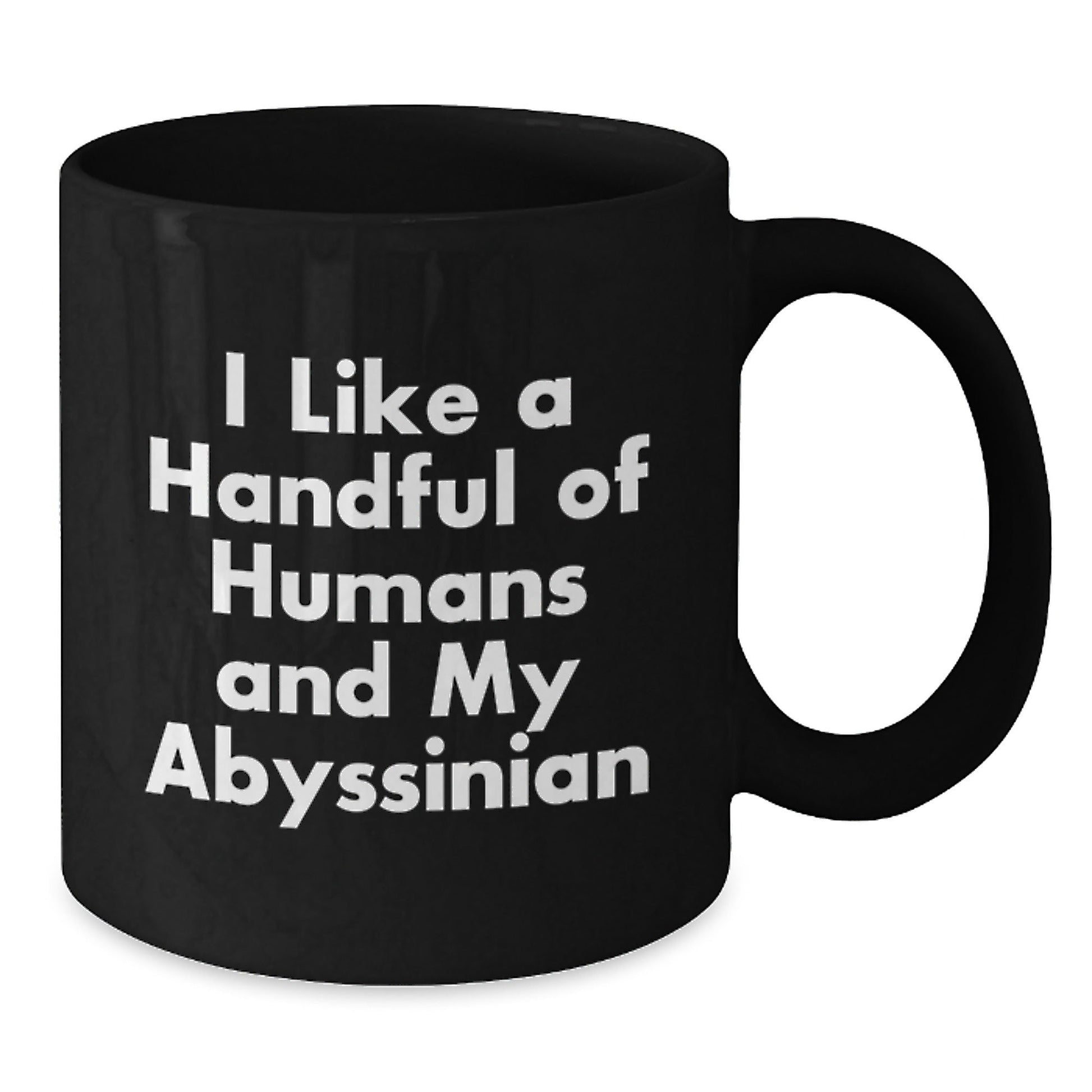 Funny Abyssinian Cat Gifts from Men to Friends for Graduation Unique Gifts I Like A Handful Of Humans And My Abyssinian - Victory Thru Vision
