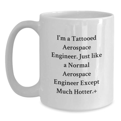 Funny Aerospace Engineer Gifts for Men, White Coffee Mugs with Hotter Quote, Perfect Graduation Unique Gifts from Friends - Victory Thru Vision