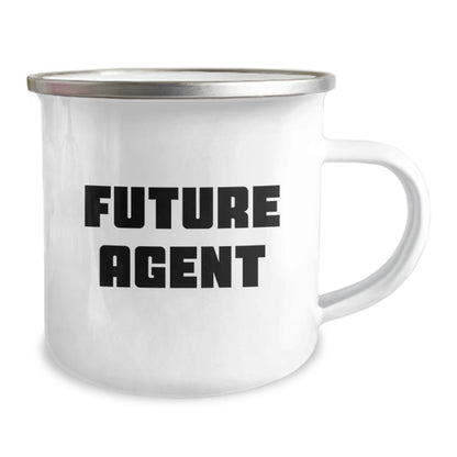 Funny Agent Future Quotes Gifts from Men to Agent Graduation Unique Camping Mug, Agent Love, Gift for Agent - Victory Thru Vision