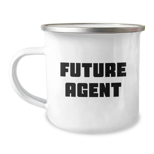 Funny Agent Future Quotes Gifts from Men to Agent Graduation Unique Camping Mug, Agent Love, Gift for Agent - Victory Thru Vision