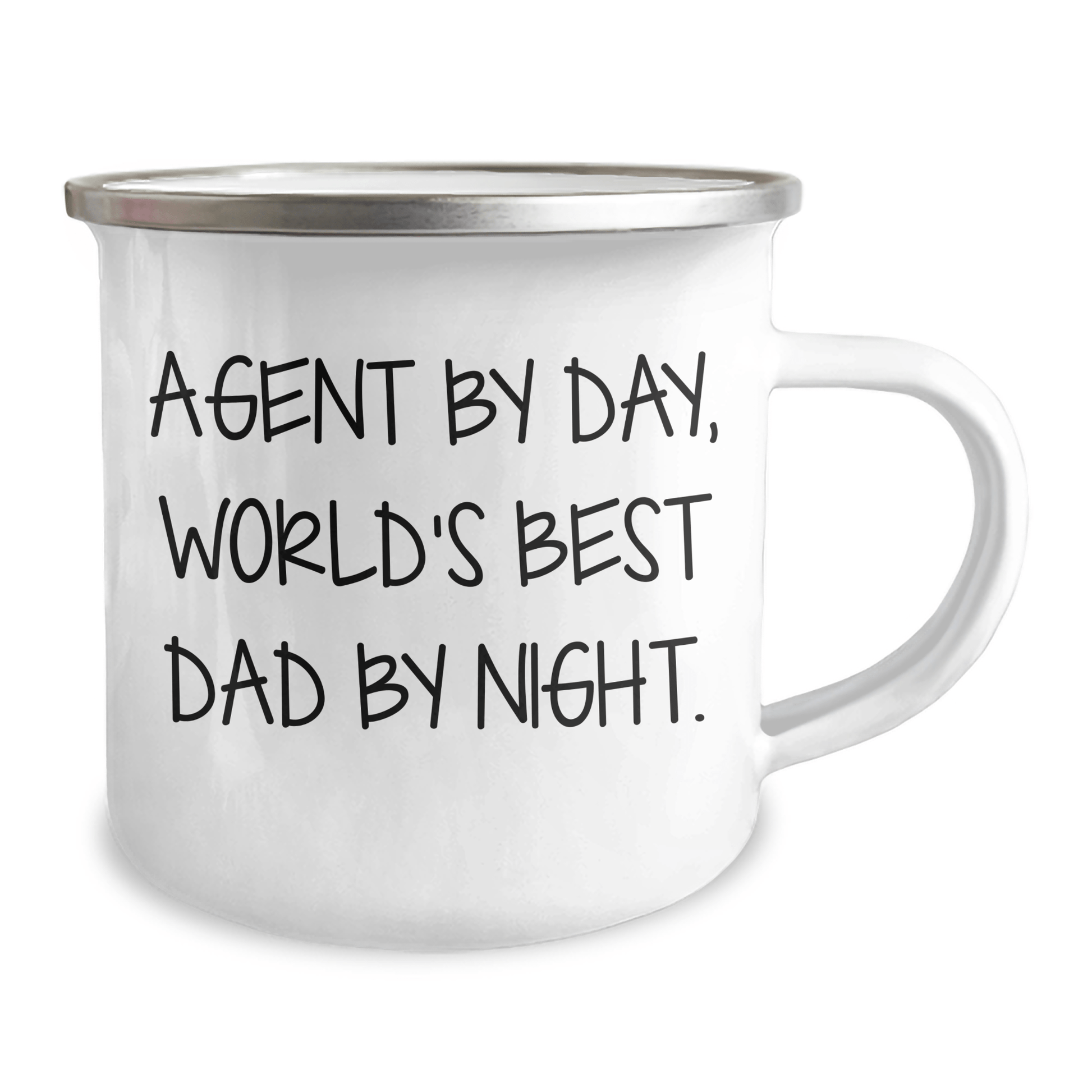 Funny Agent Gifts, Agent By Day, World's Best Dad By Night., Funny Camping Mug for Graduation, Gifts from Men to Agent, Agent's Unique Gift - Victory Thru Vision