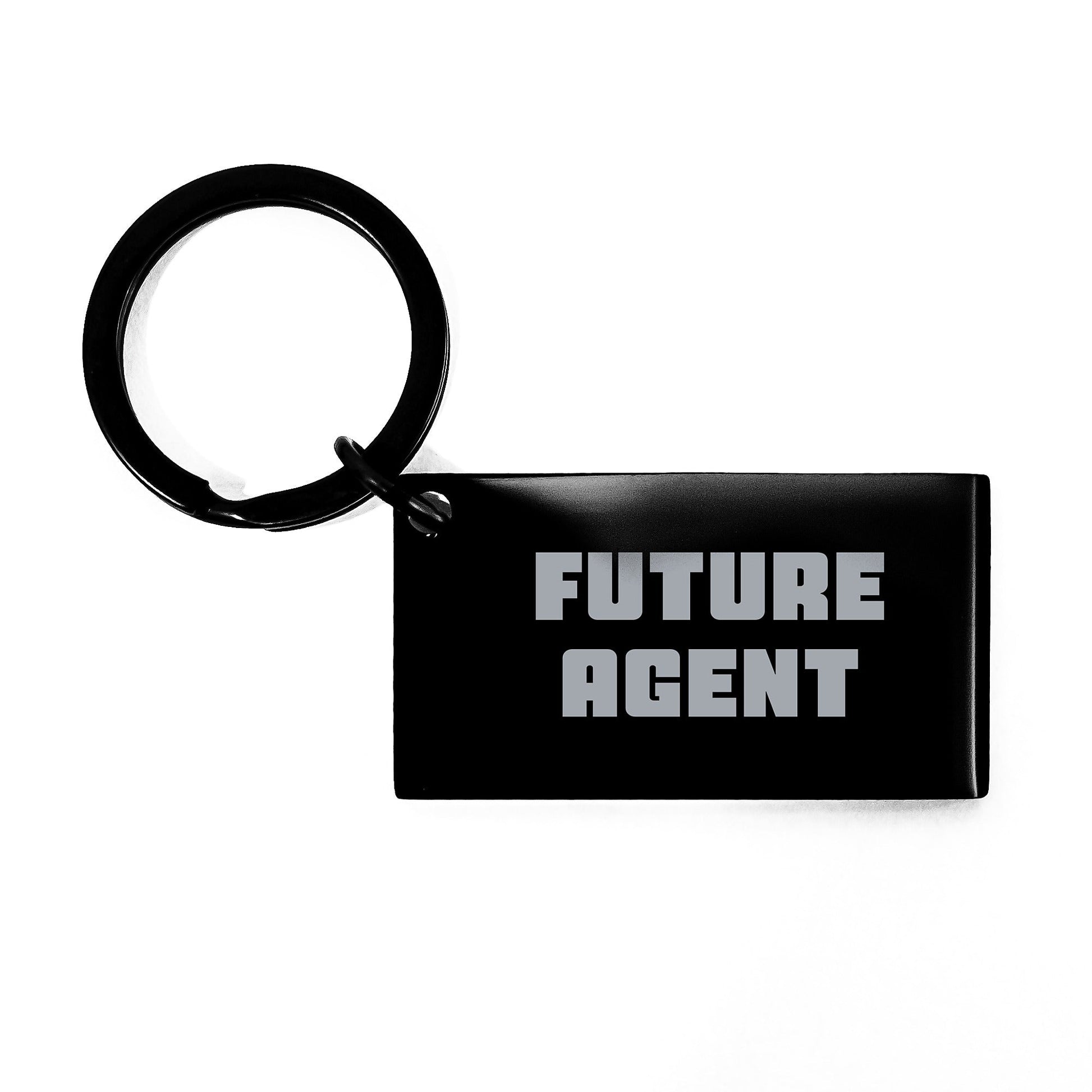 Funny Agent Keychain Gifts from Friends for Future Agents Graduation, Handcrafted with Durable Stainless Steel, Inspirational Quote - Victory Thru Vision