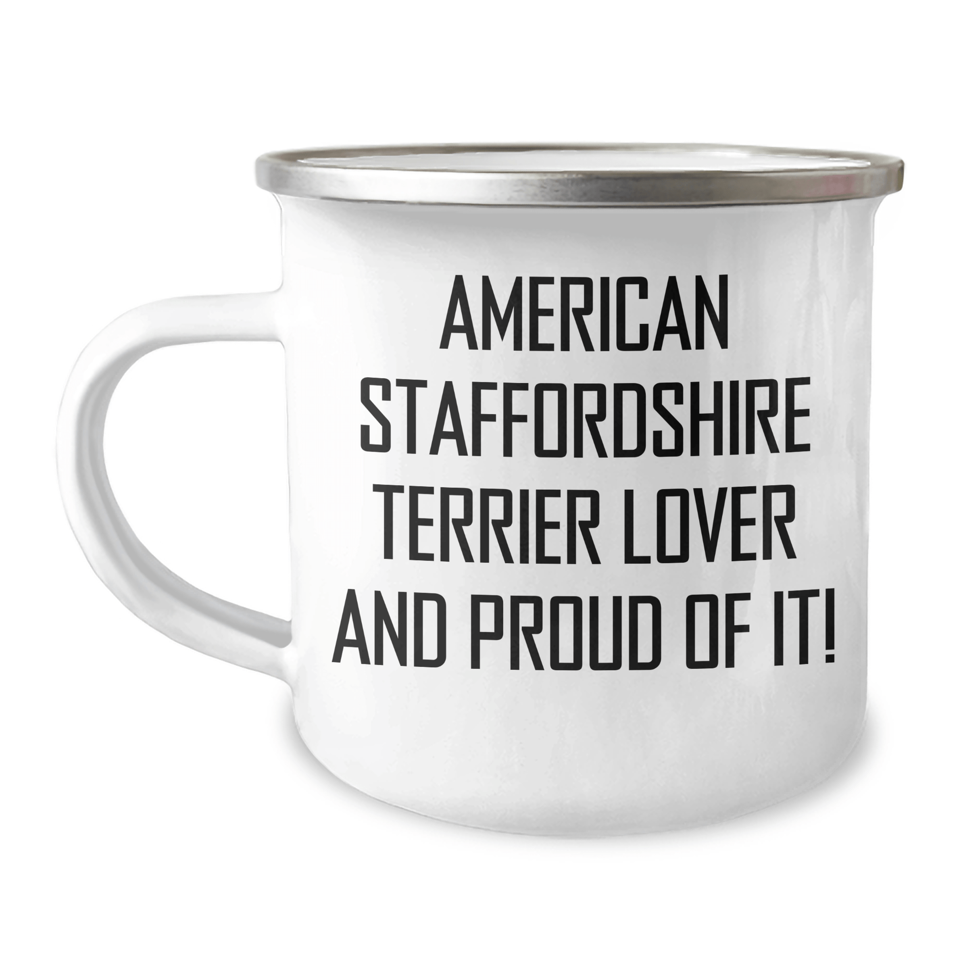 Funny American Staffordshire Terrier Dog Lover Gifts for Dad, Camping Mug from Men, Gifts for American Staffordshire Terrier Dog Enthusiasts, Father's Day Unique Gifts - Victory Thru Vision 